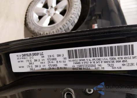 2014 Ram 1500 Big Horn z USA, uszkodzony, nr VIN 1C6RR7GT2ES232642